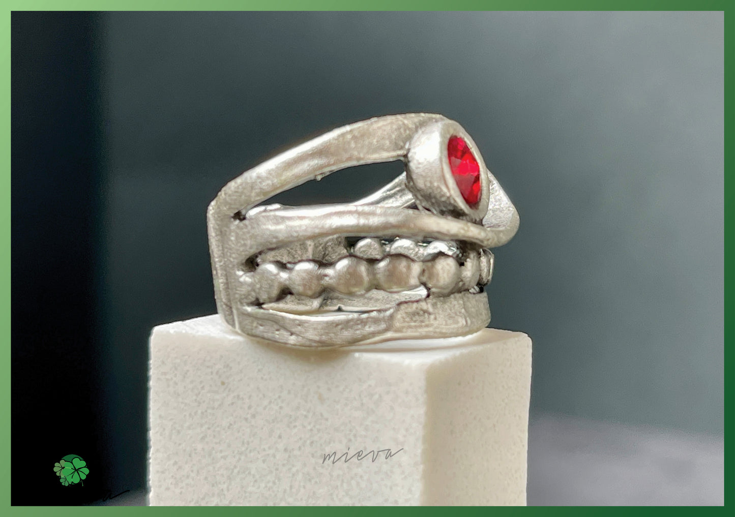 Ocean's Embrace Collection - Harmony Band Ring - Crimson Tide