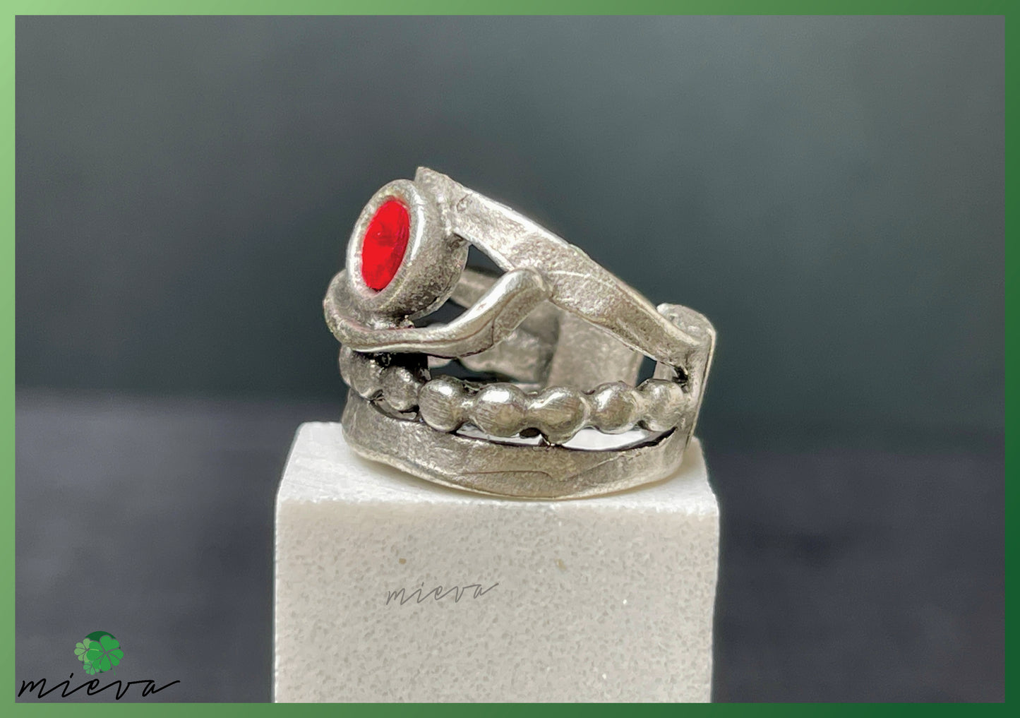 Ocean's Embrace Collection - Harmony Band Ring - Crimson Tide