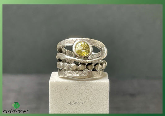 Ocean's Embrace Collection - Harmony Band Ring - Citrine Spark