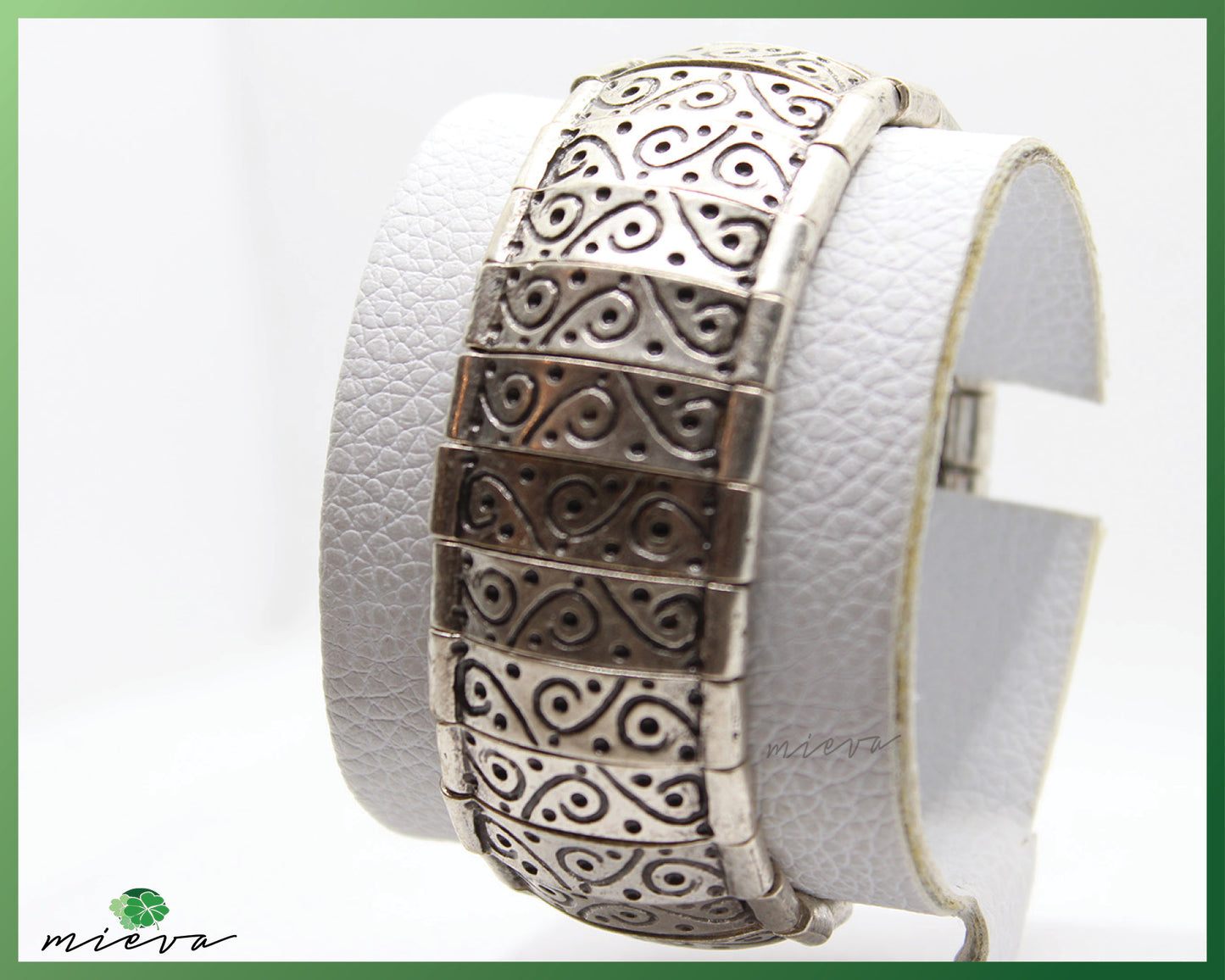 Artisanal Silver Filigree Cuff Bracelet with Decorative Panels