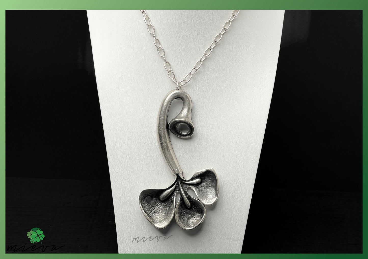 Botanical Whirl Pendant - Monochrome Petal