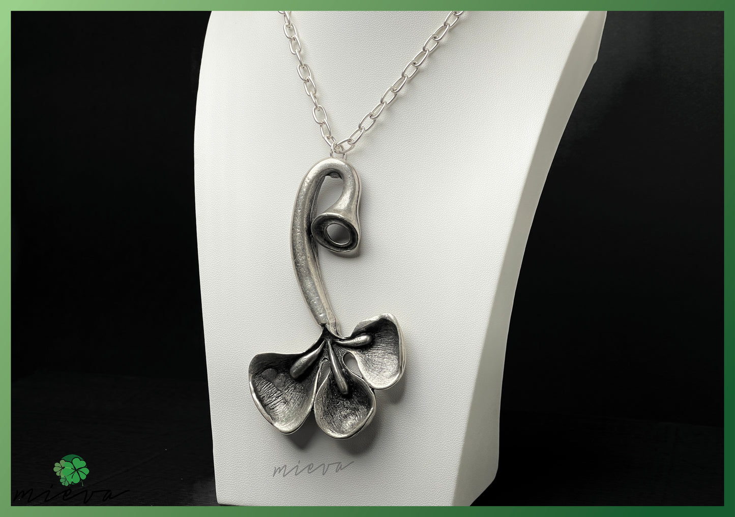 Botanical Whirl Pendant - Monochrome Petal