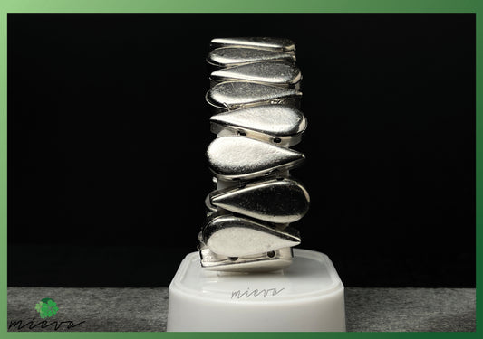 Textural Rhythms Collection - Abstract Pebble Stack Bracelet