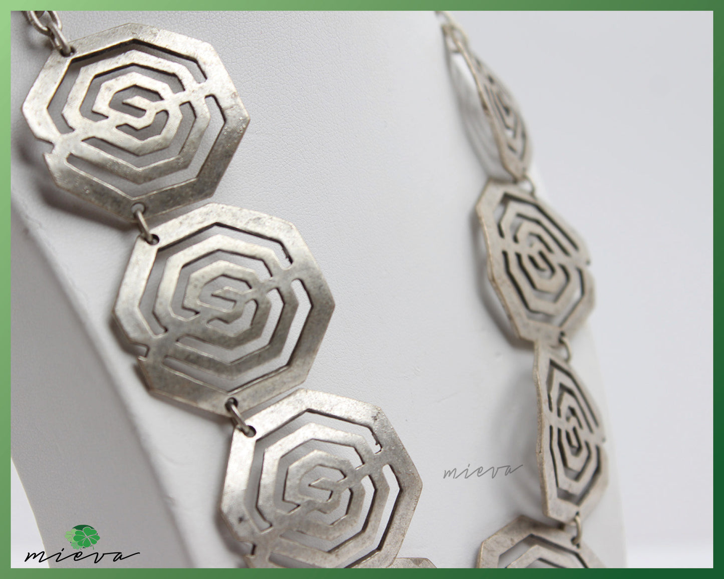 Geometric Elegance Silver Necklace