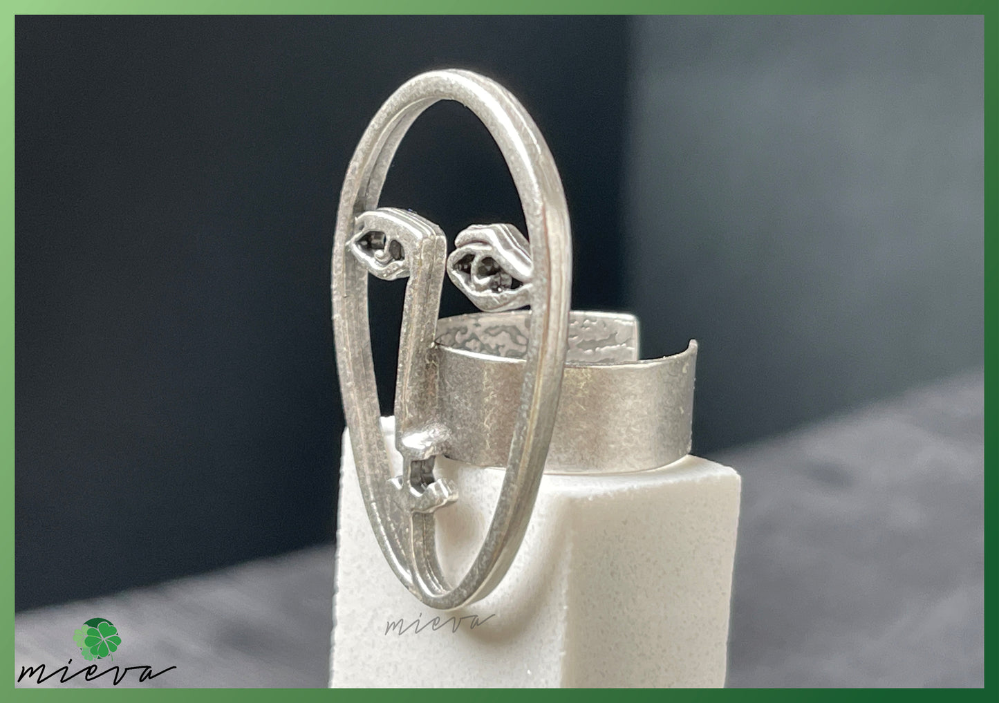 Abstract Embrace Open Ring - Artisan's Silhouette