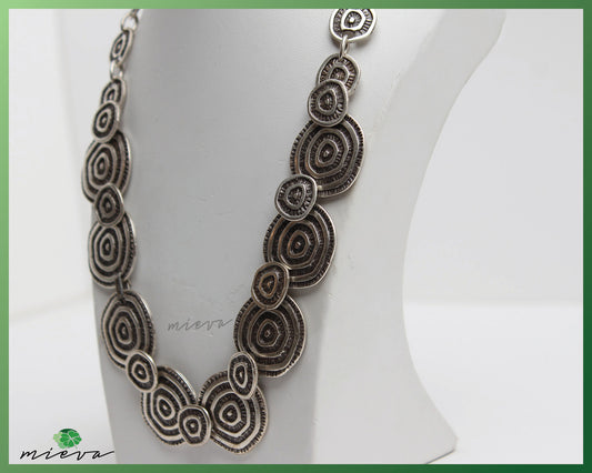 Spiral Motif Artisanal Silver Necklace