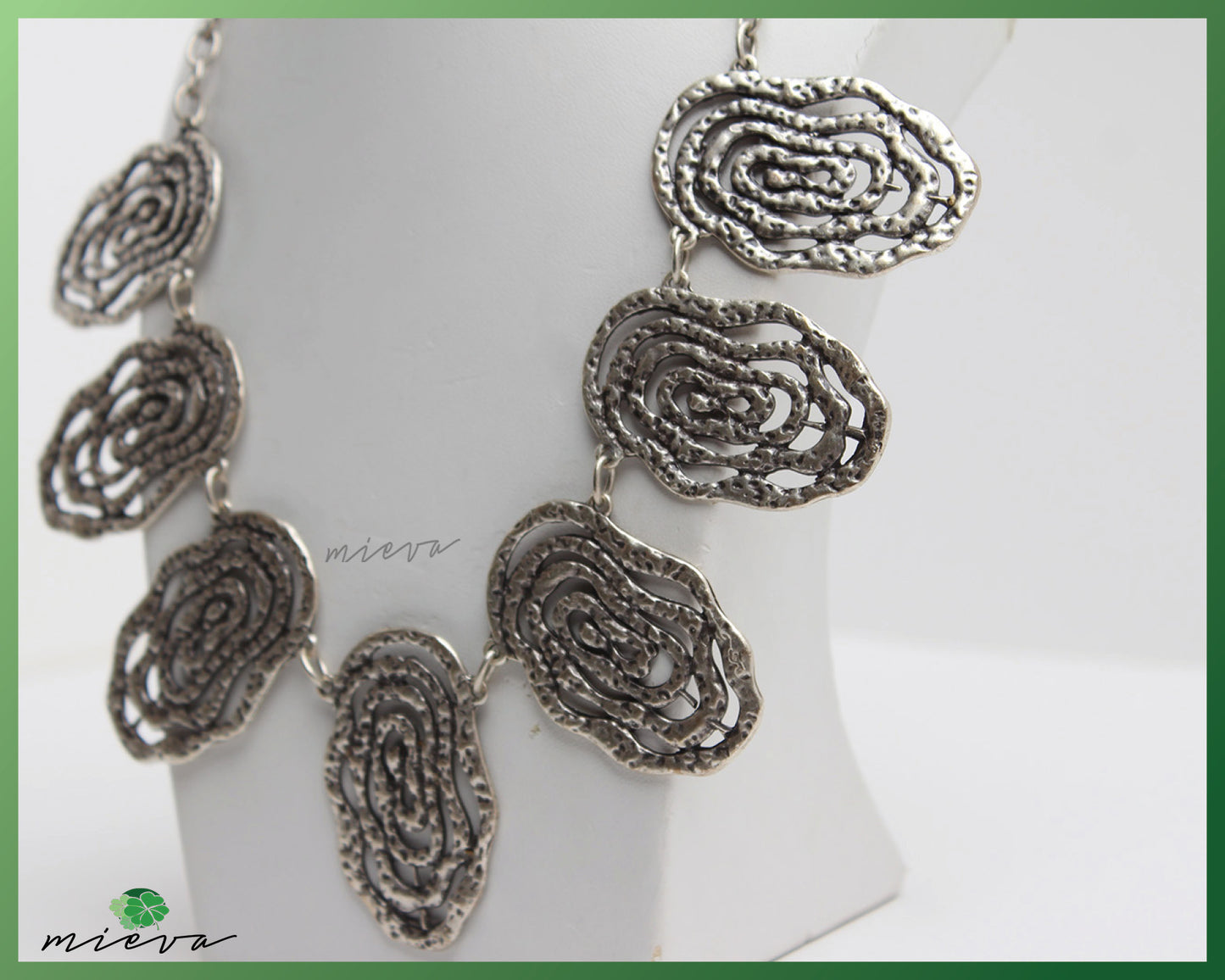 Ornate Filigree Spiral Necklace