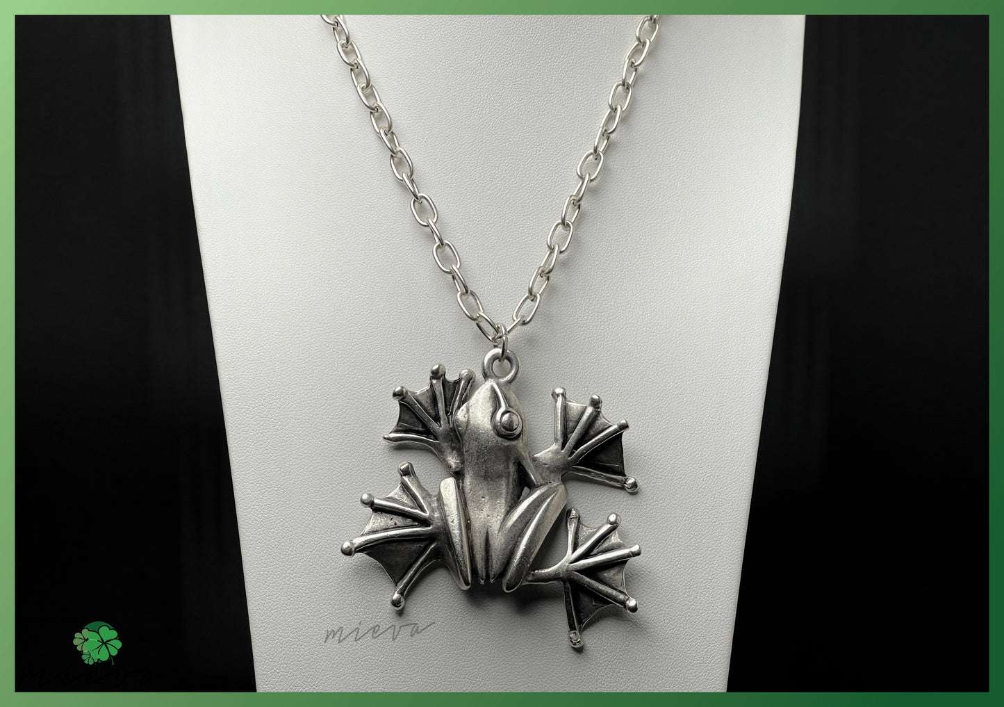 Frosted Flora Fauna Pendant - Silver Frolic