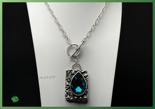 Timeless Elegance Toggle Pendant - Oceanic Azure