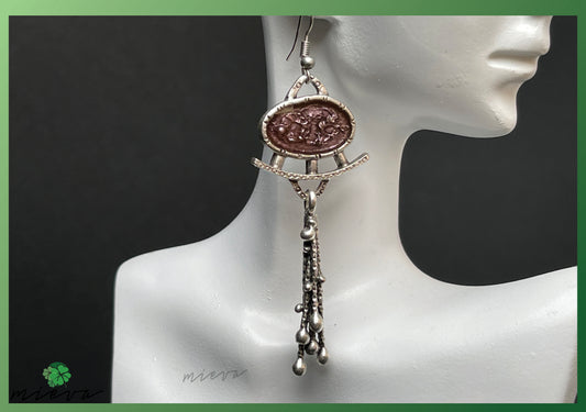 Celestial Dangle Earrings - Mystic Mars