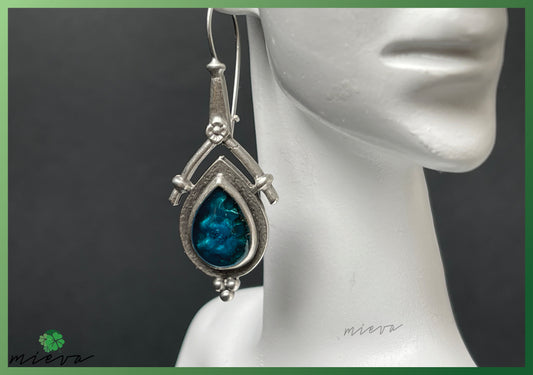 Tear of Royalty Earrings - Oceanic Teal