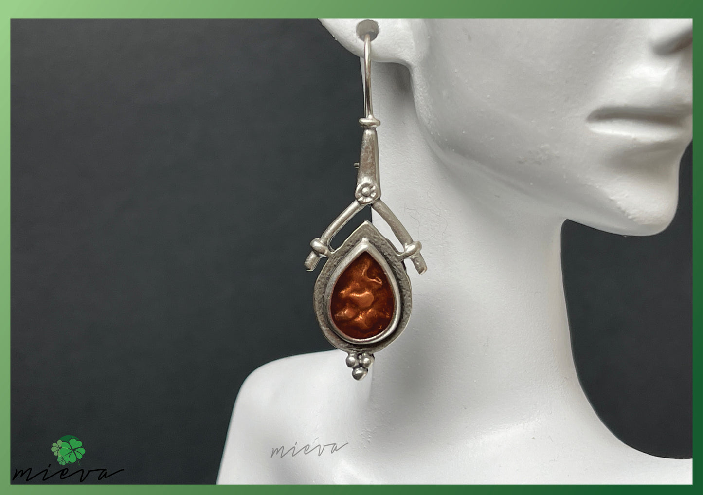 Tear of Royalty Earrings - Cognac Bliss