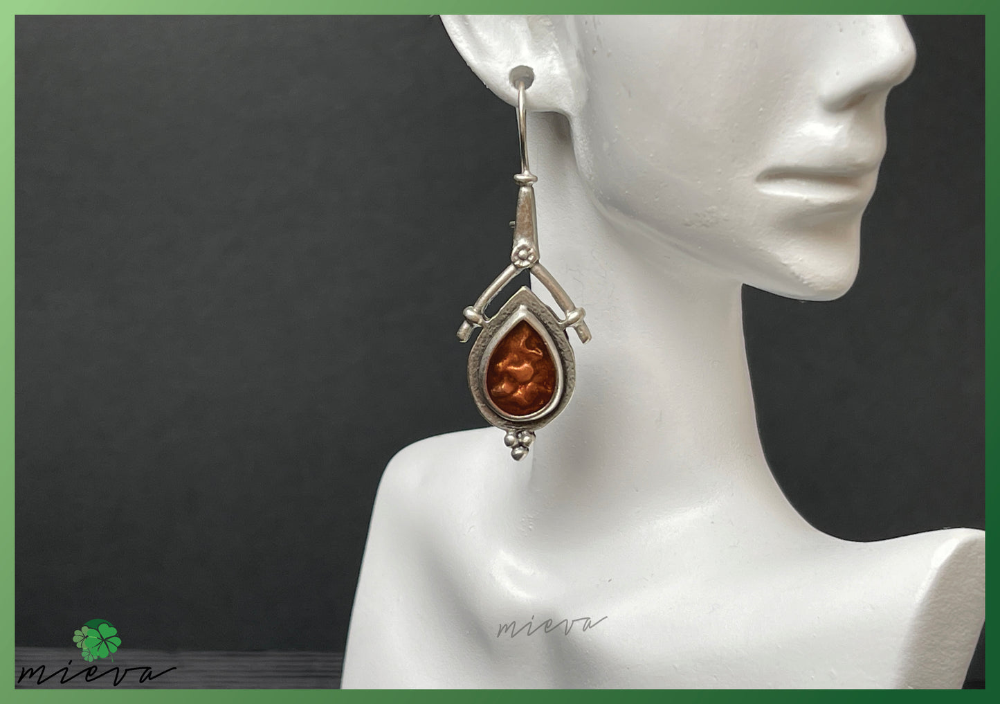 Tear of Royalty Earrings - Cognac Bliss