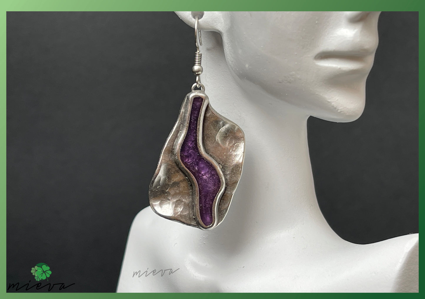 Fluid Artistry Earrings - Royal Amethyst