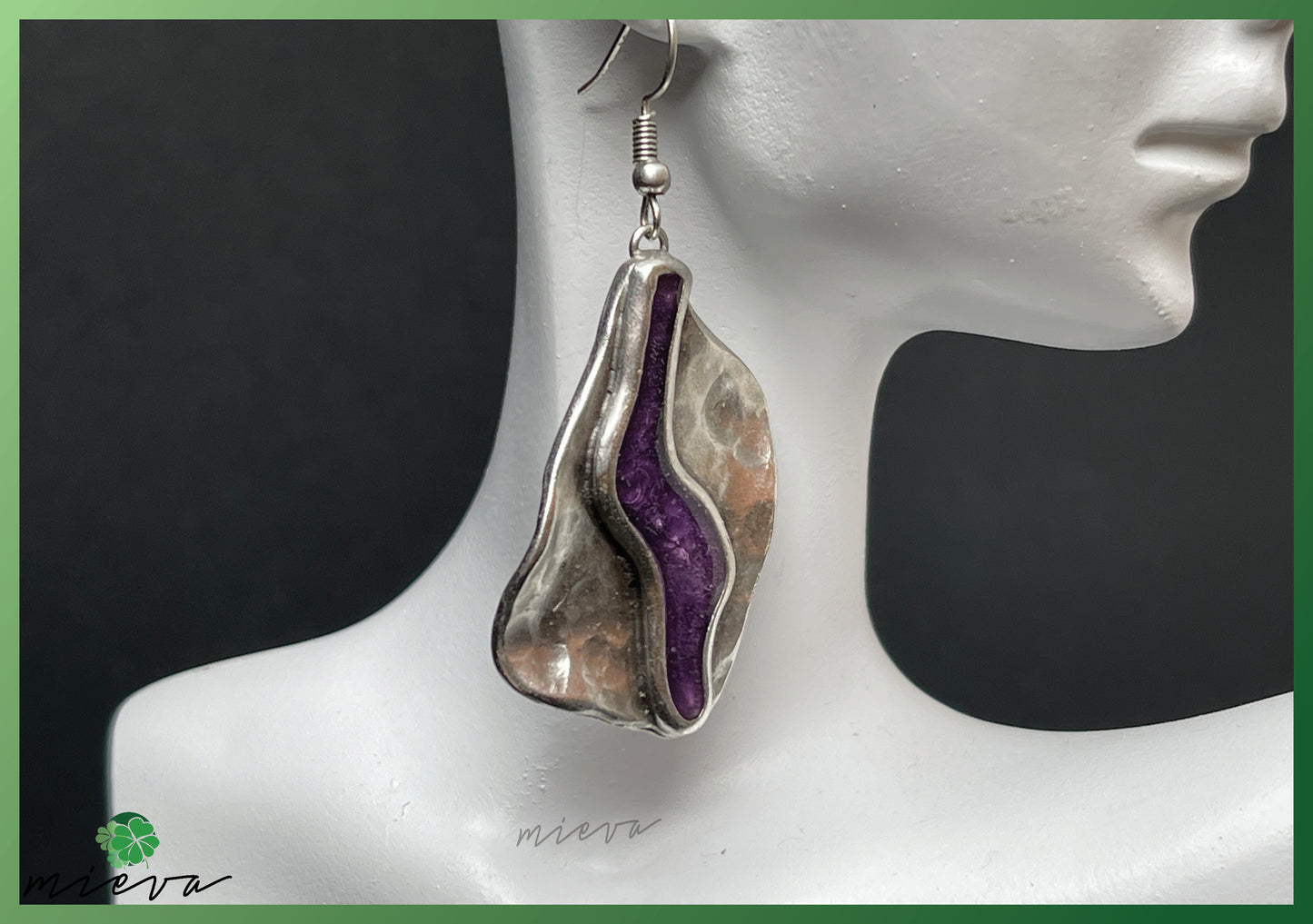 Fluid Artistry Earrings - Royal Amethyst