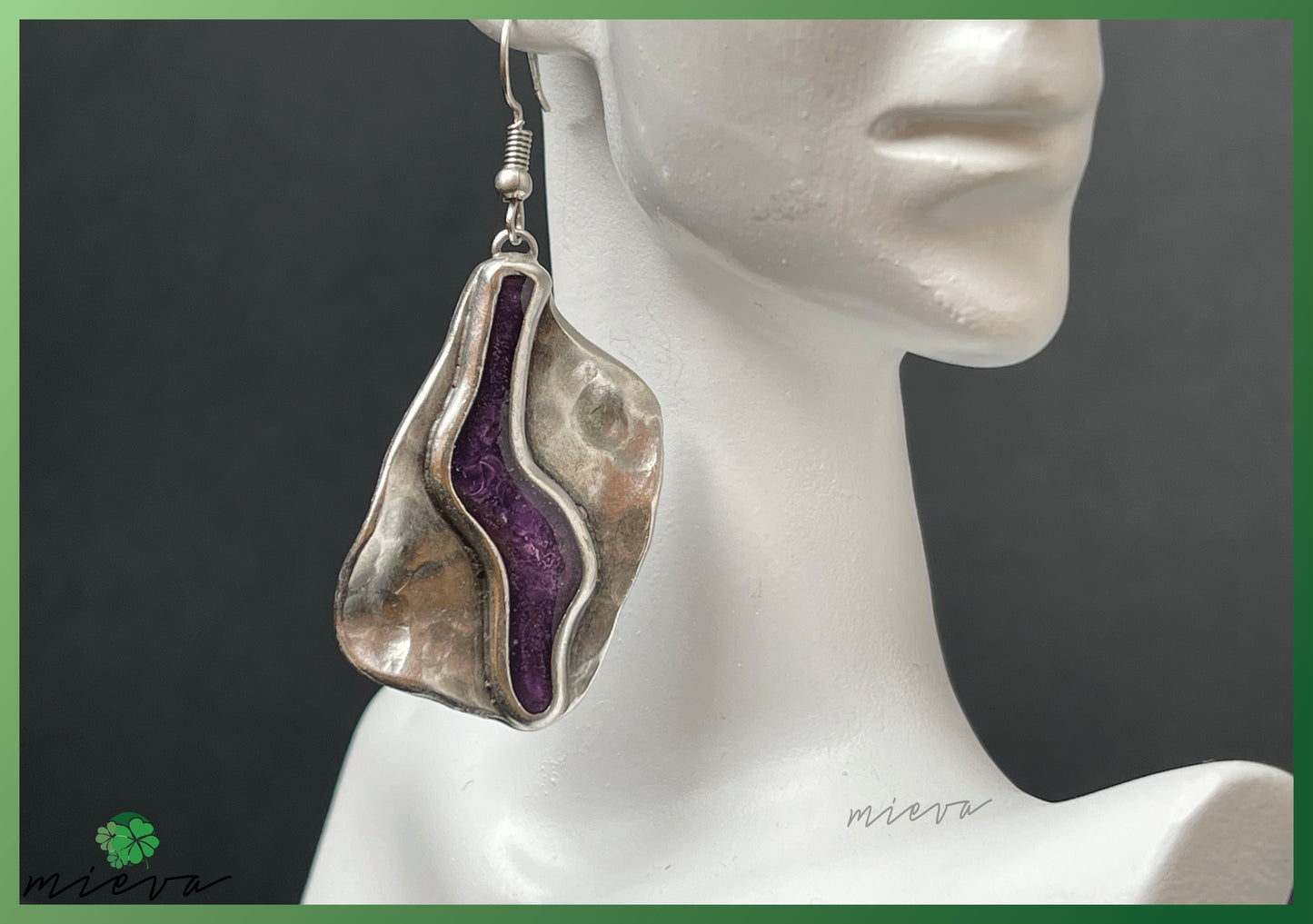 Fluid Artistry Earrings - Royal Amethyst