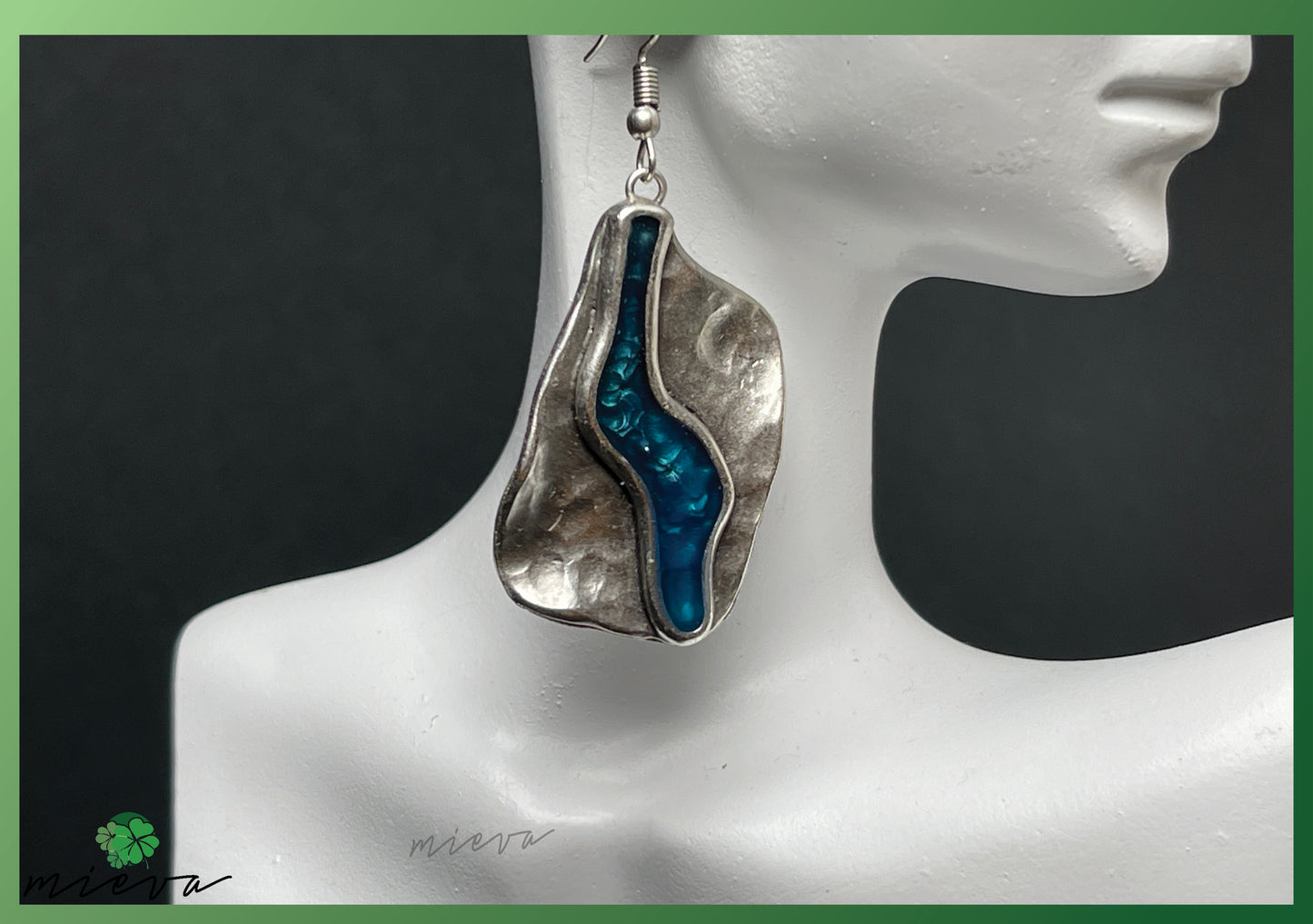 Fluid Artistry Earrings - Azure Current