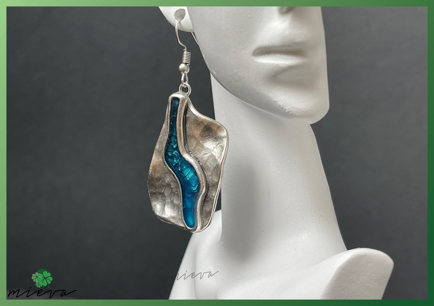 Fluid Artistry Earrings - Azure Current