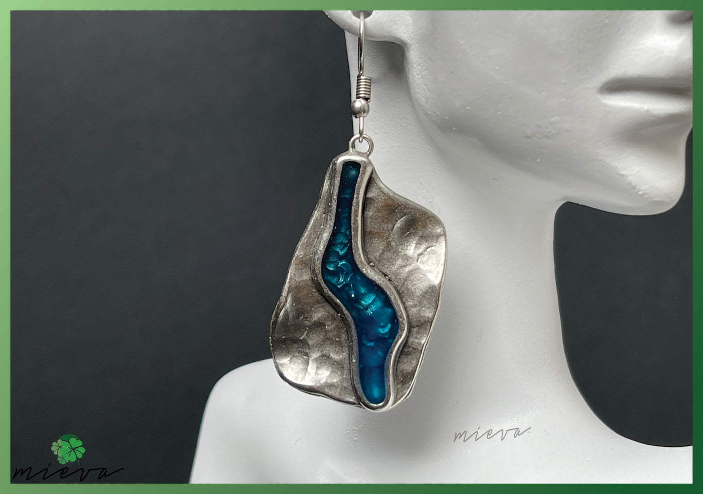 Fluid Artistry Earrings - Azure Current