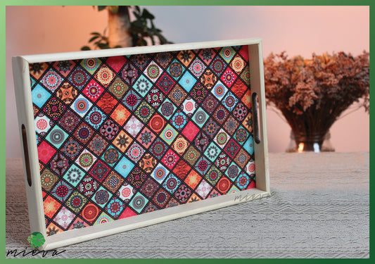 Bohemian Patchwork Pattern Tray (20x28 cm)