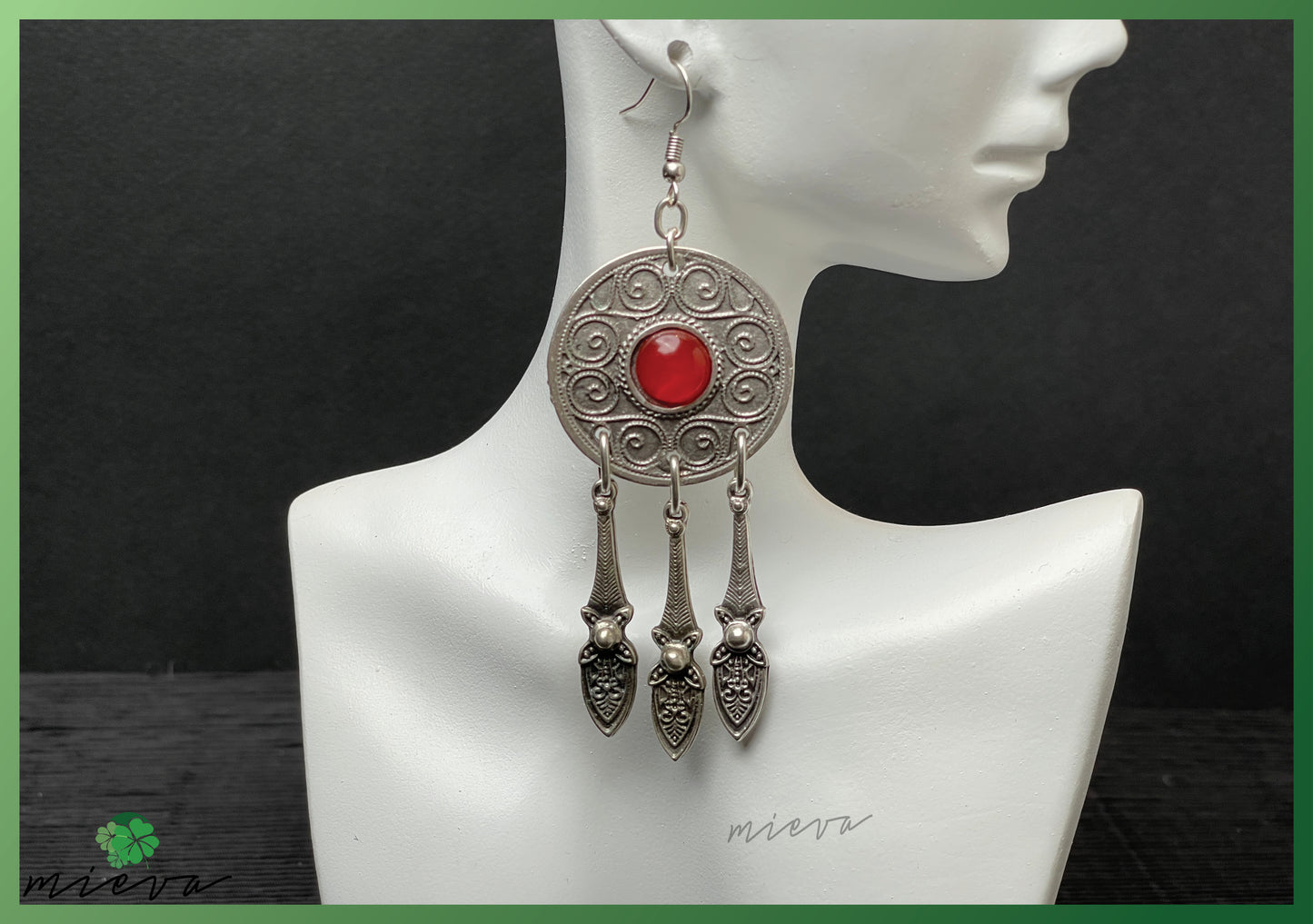 Gypsy Enchantment Chandelier Earrings - Scarlet Chimes