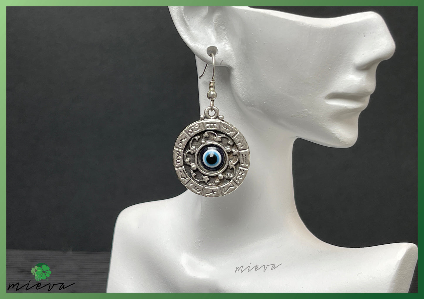 Mystical Gaze Hook Earrings - Guardian's Amulet