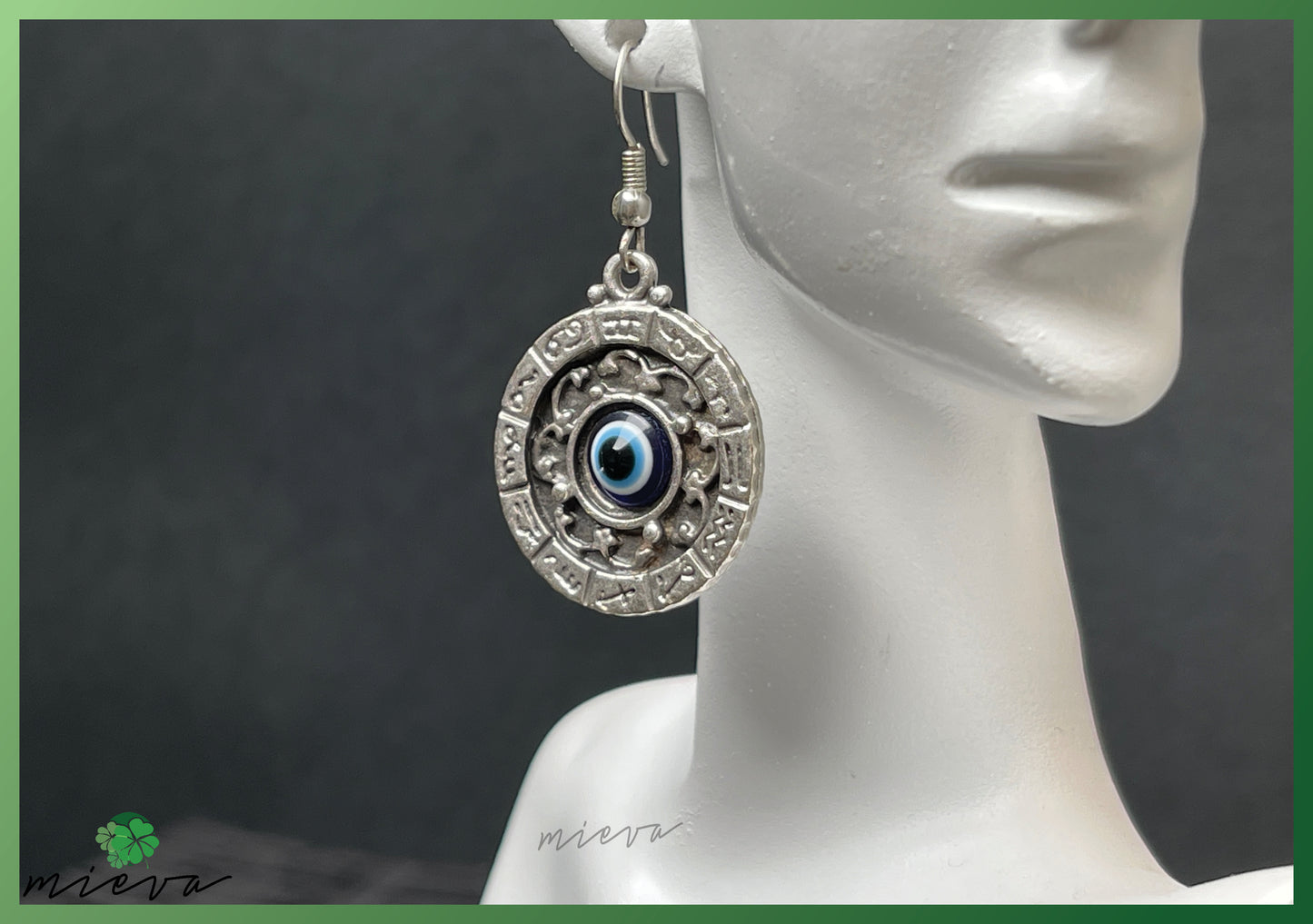 Mystical Gaze Hook Earrings - Guardian's Amulet