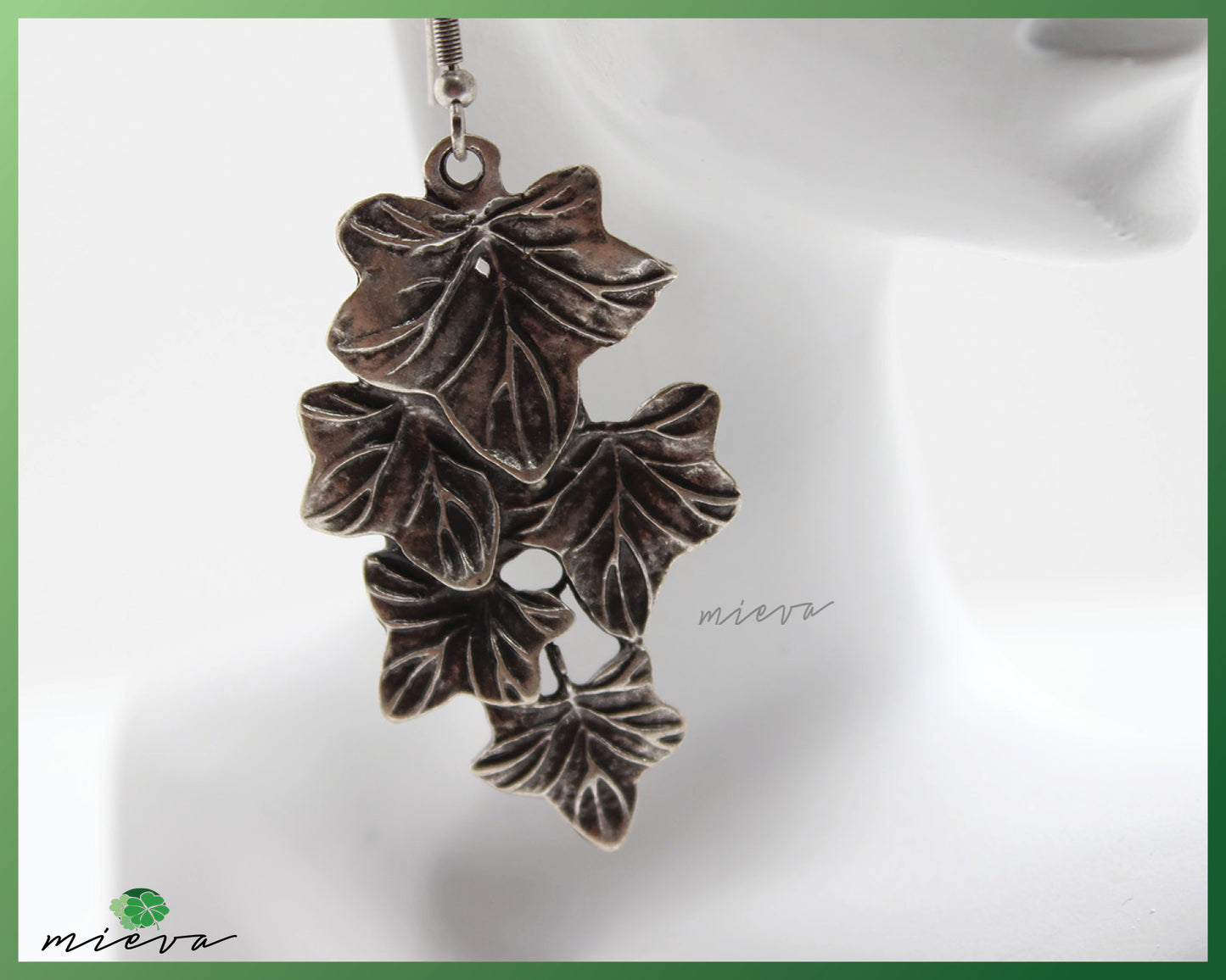 Enchanted Forest Silver Leaf Cascade Earrings