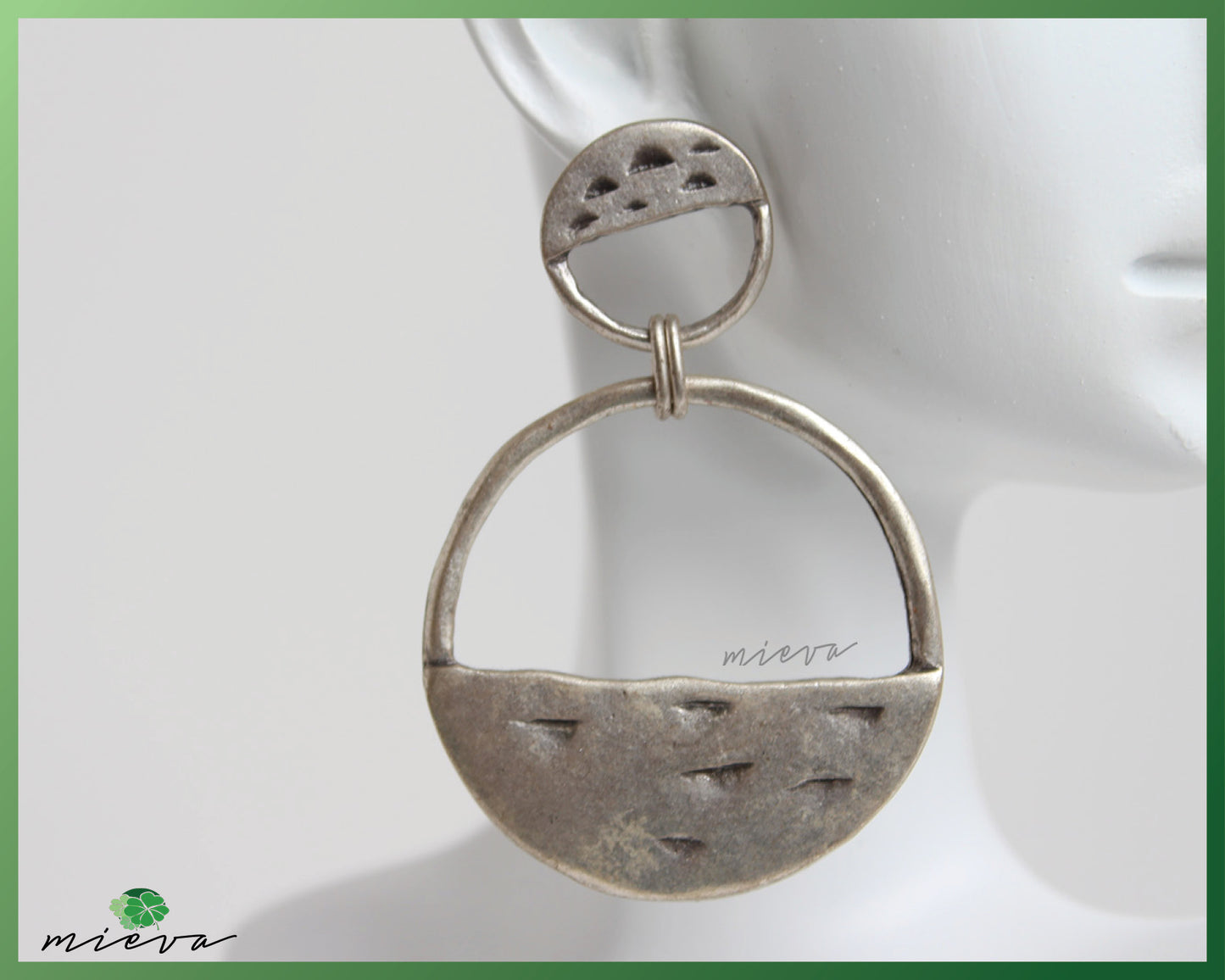 Modern Artisan Double Hoop Earrings with Textured Detail