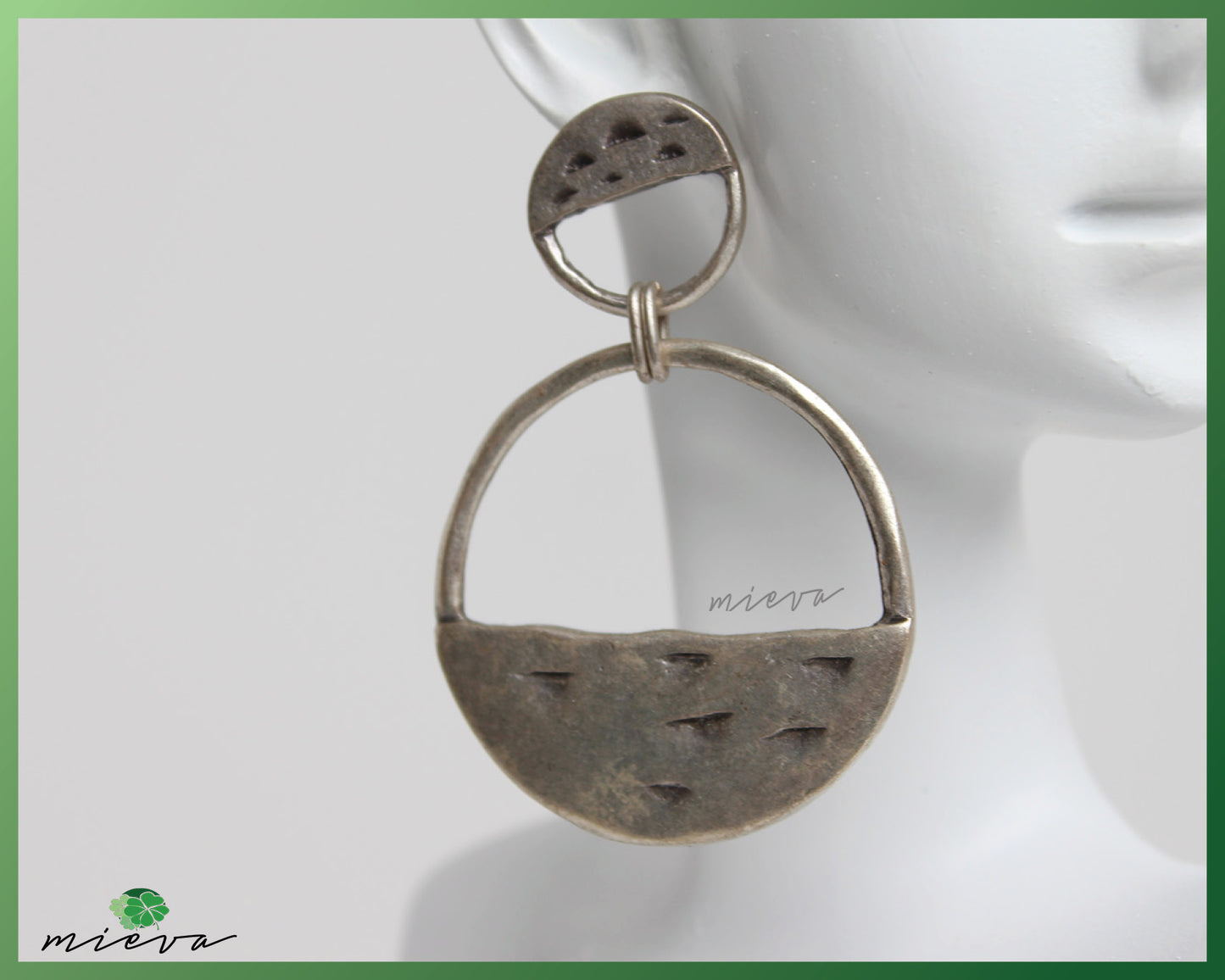 Modern Artisan Double Hoop Earrings with Textured Detail