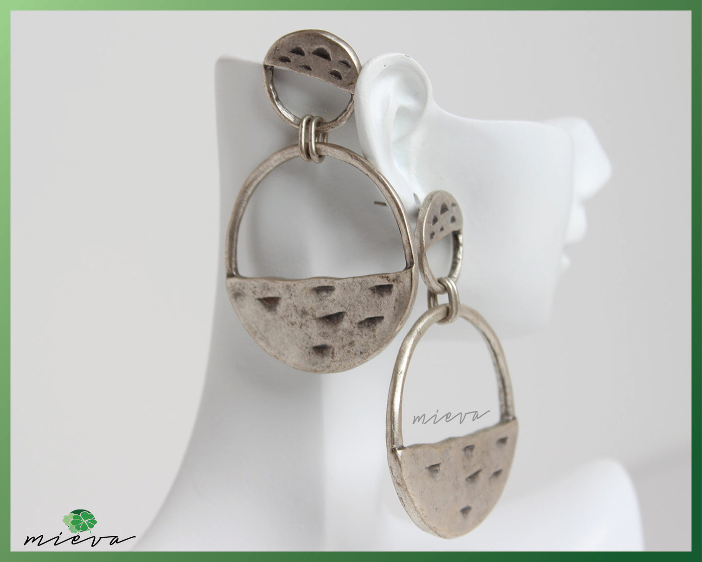 Modern Artisan Double Hoop Earrings with Textured Detail