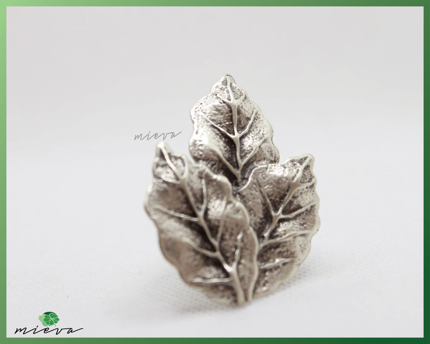Autumnal Whispers Silver Leaf Ring