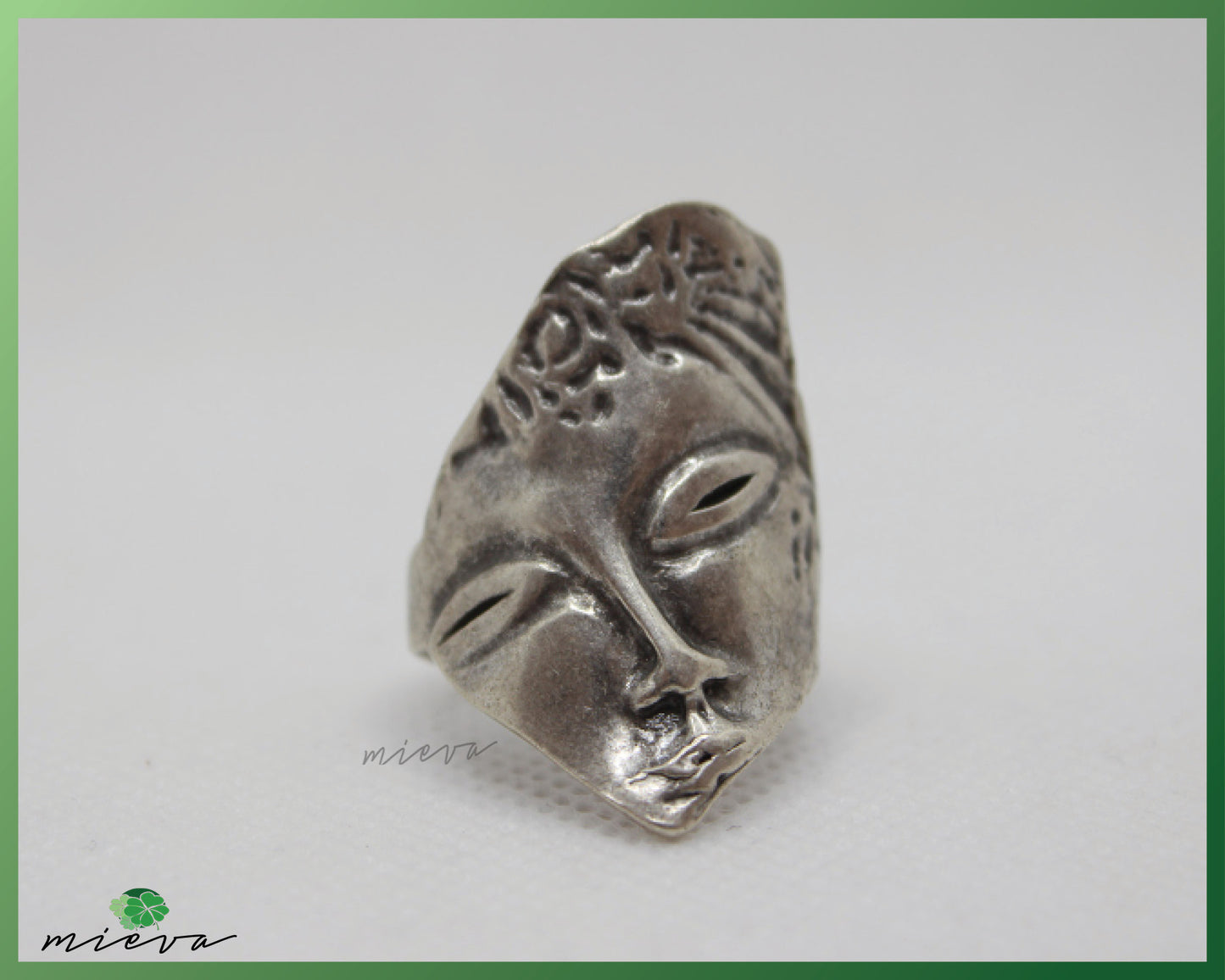 Tribal Essence Silver Face Ring