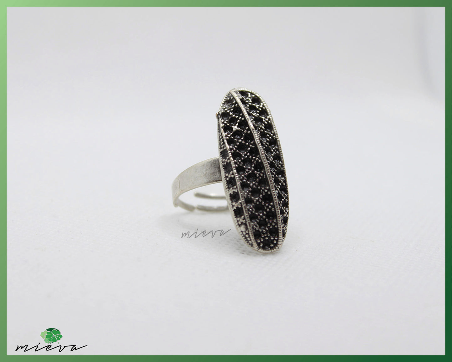Vintage-Inspired Marcasite Silver Statement Ring