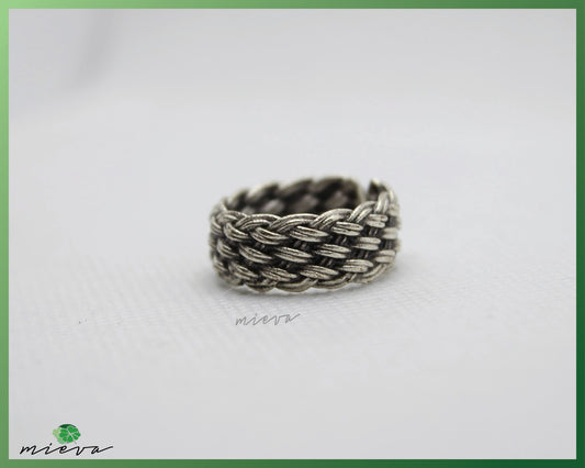 Classic Braided Silver Band Ring