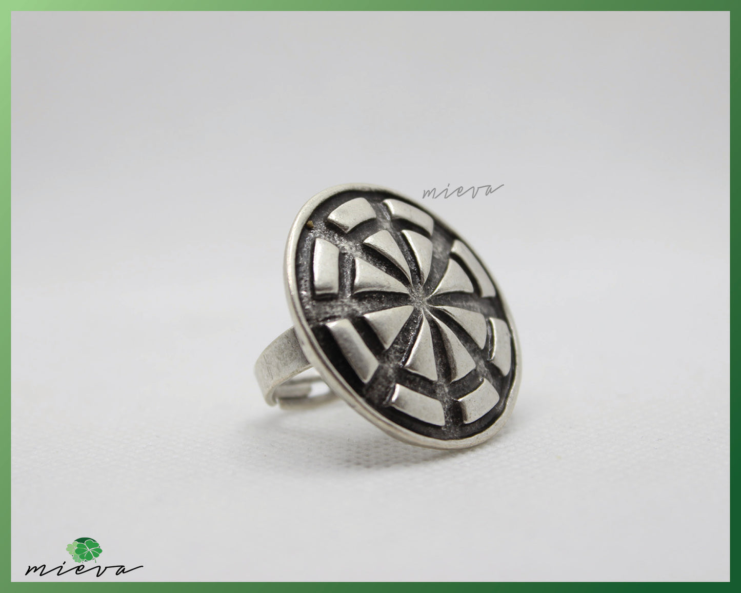 Art Deco Style Silver Geometric Ring