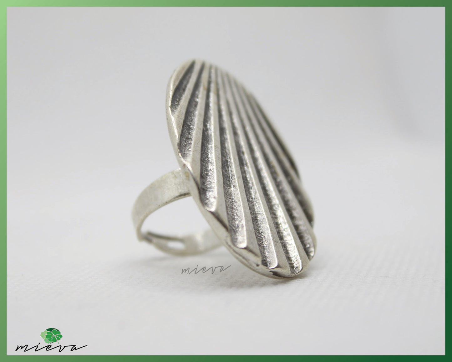 Sleek Modernist Silver Wing Ring
