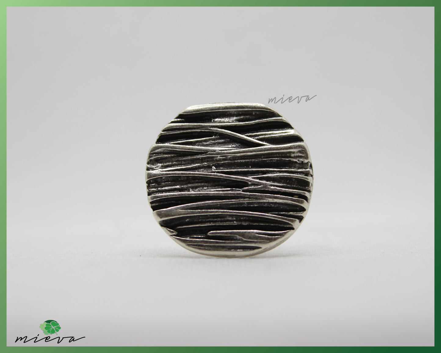 Abstract Grooved Silver Wrap Ring