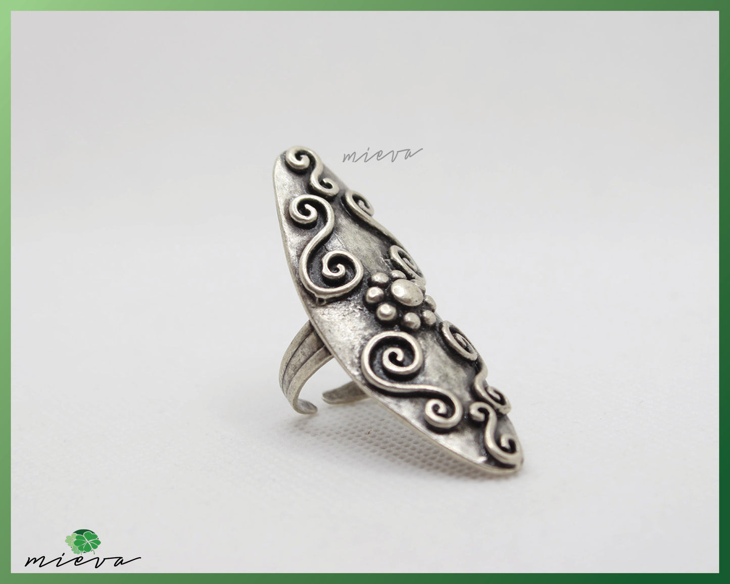 Spiraled Elegance Silver Ring