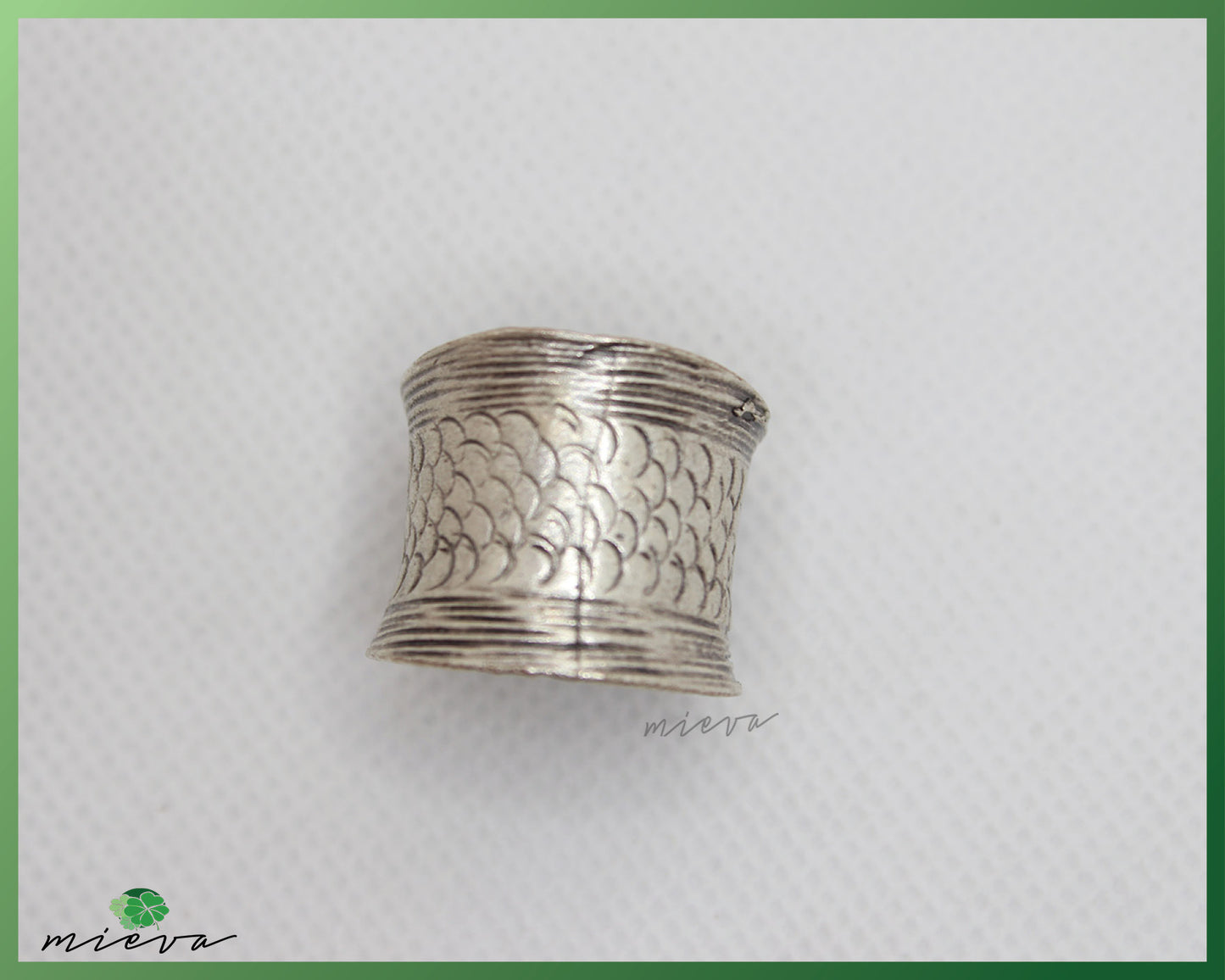 Sculptural Textured Silver Band Ring