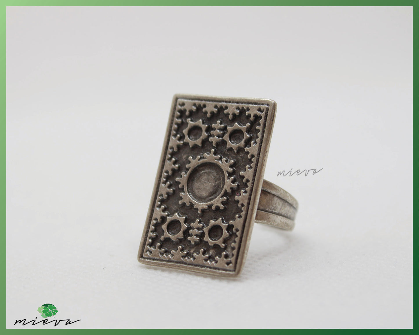 Vintage Textured Silver Band Ring