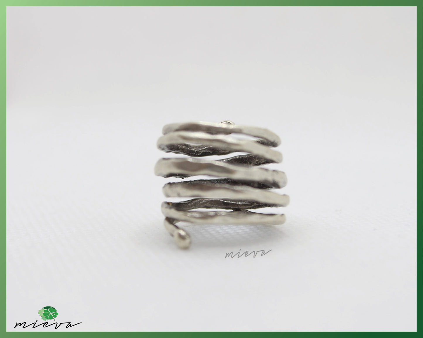 Contemporary Silver Twist Band Ring