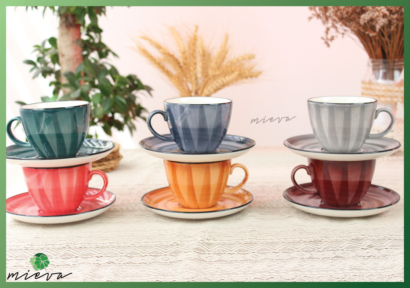 Vibrant Colorful Espresso Cup Collection