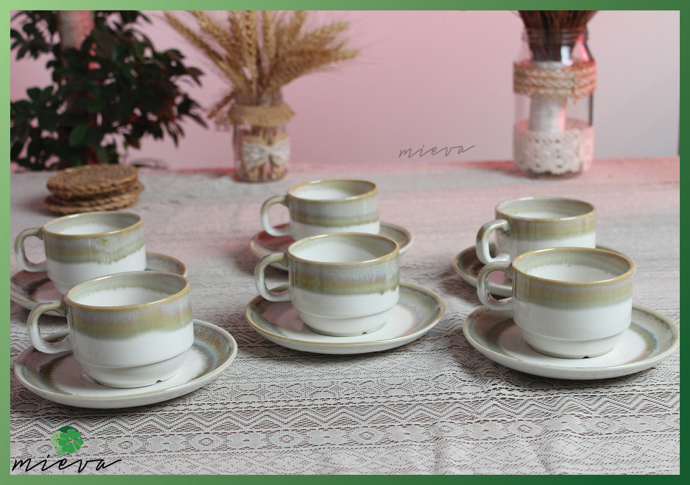 Earthy Glazed Ceramic Cup Set