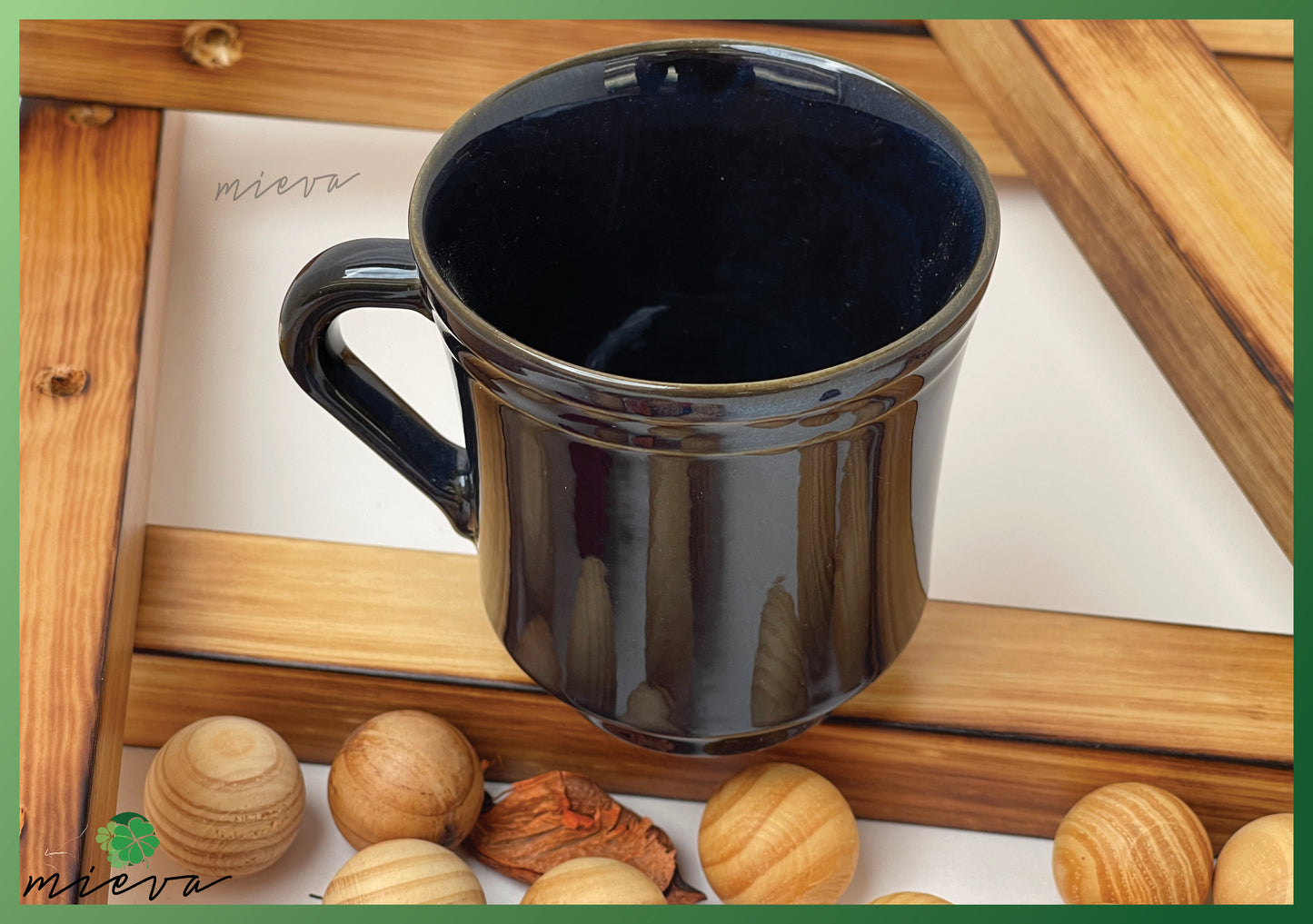 Glossy Deep Blue Ceramic Mug